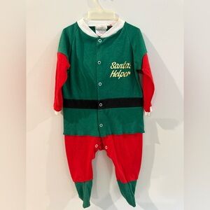 Vintage 1980s Santa’s Helper Baby Sleeper 26 lb Christmas Elf Outfit